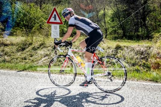 The Cyclist on the road